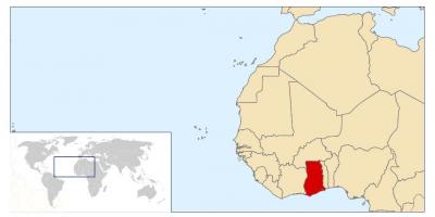 Гана локација на мапата на светот