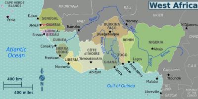 Карта на гана западна африка